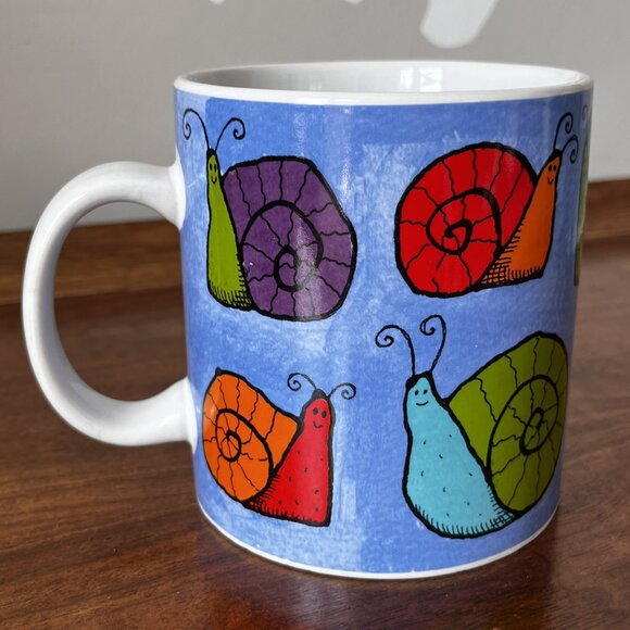 Ursula Dodge Glorious Snails Jumbo Mug 20 oz Signature Housewares Hard to Find - Picture 2 of 12